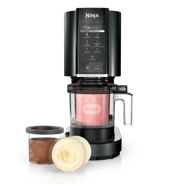 Ninja CREAMi Black Milkshake Maker and 3 CREAMi Pints for Home Use
| Ninja CREAMi Black Sorbet Maker and 3 CREAMi Pints