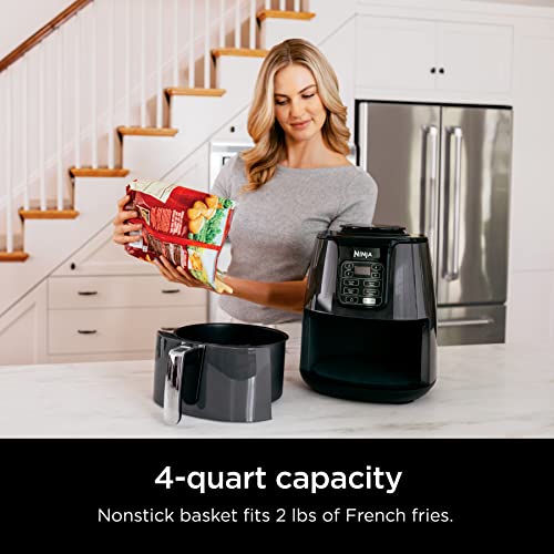 Ninja AF101 Air Fryer Roast Bake Broil Reheat Dehydrate 4-in-1 Less Oil Healthy Meals Compact 4 QT Grey