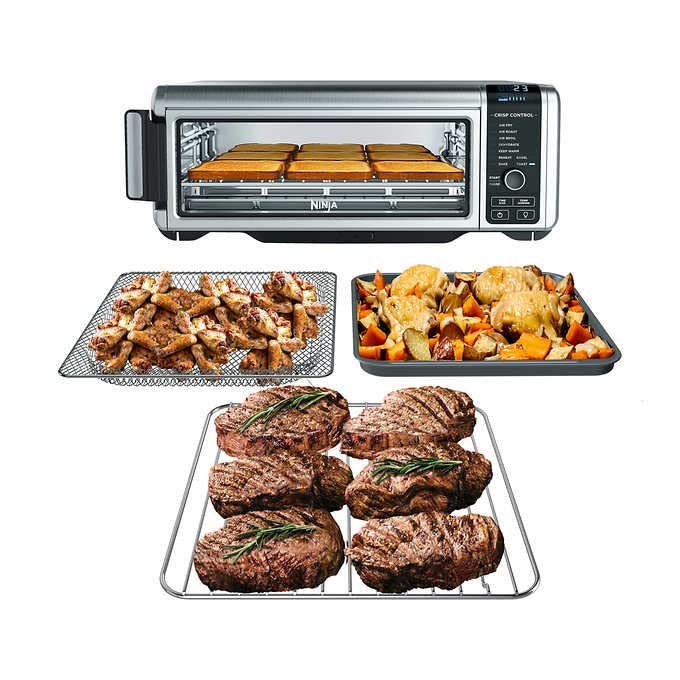 Ninja FT205CO 10-in-1 Digital Air Fry Oven for Large Families with Extended Height and Extra Large Capacity (Silver and
