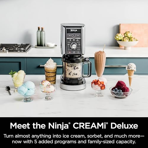 Ninja NC501 CREAMi Silver 11-in-1 Ice Cream Maker for Family Silver Renewed