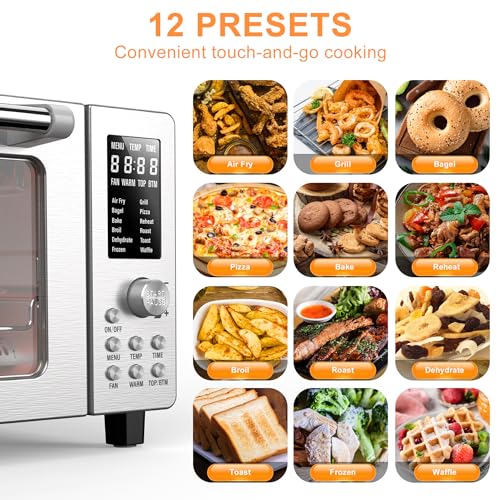 Nuwave Bravo Air Fryer Toaster Smart Oven for Health-Conscious Cooks in the Kitchen, Smart Temperature Control and Healt